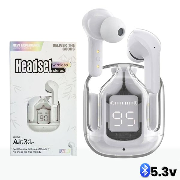 Air-31-TWS-Original-With-Big-Packing-Transparent-Earbuds-Bluetooth-5-3v-White