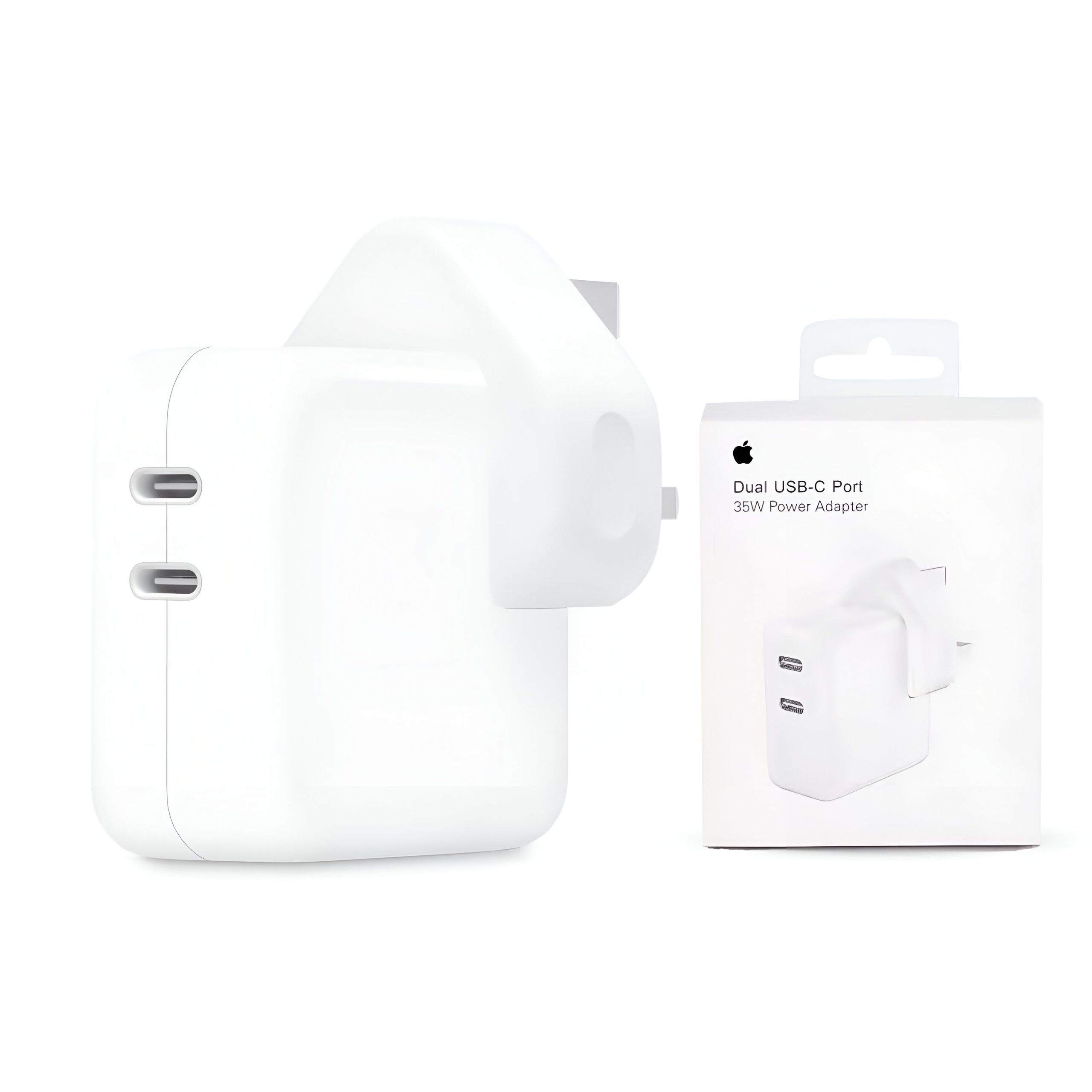 Iphone 35w Uk 3 Pin Dual Type C Fast Charging Pd Adapter - Image 1