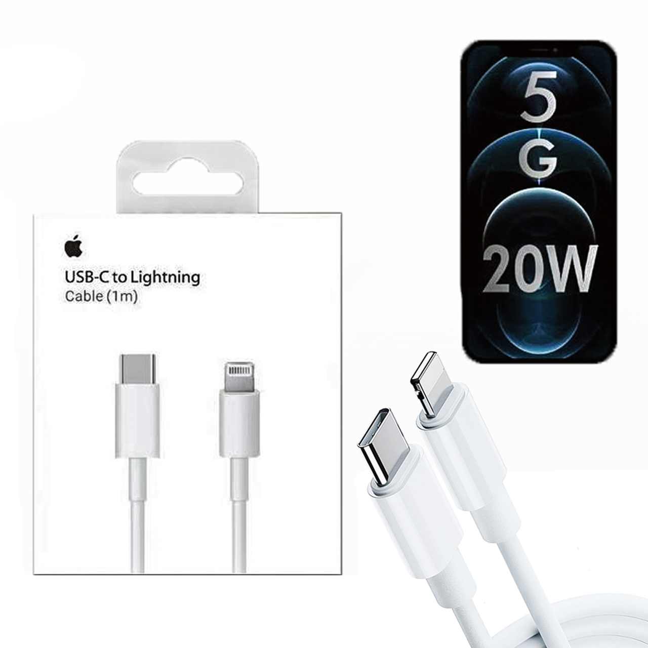 Iphone Pd Cable 20w Aaaa Quality Lightening To Type C - Image 1