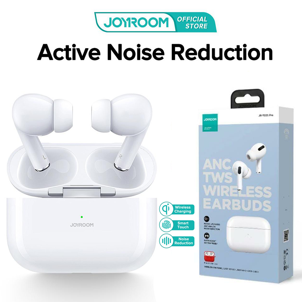 Joyroom JR-T03s Pro ANC Noise Cancellation With Pop Up Windows Wireless Earbuds Original White - Image 1