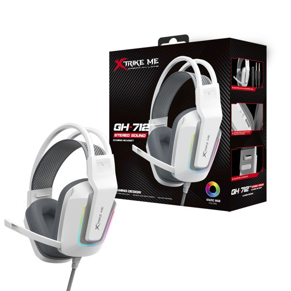 Xtrike Me Gh712 Rgb Gaming Headset With Noise Reduction Microphone White